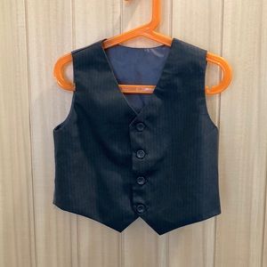 5T Charcoal Pinstriped Vest Worn Once XS Small
